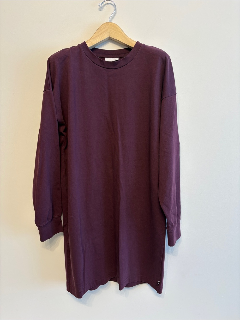 Aritzia TNA burgundy cotton dress sz m medium worn once